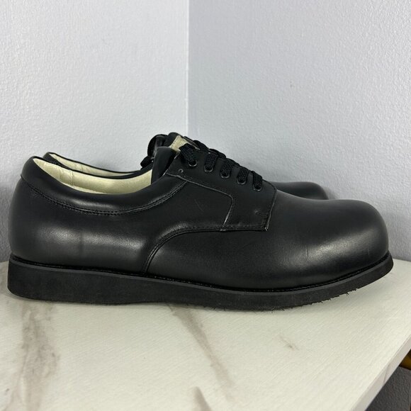 APIS Mt. Emey Men's Black Leather Therapeutic Diabetic Lace-up Shoes 17 "SE" - Picture 3 of 6
